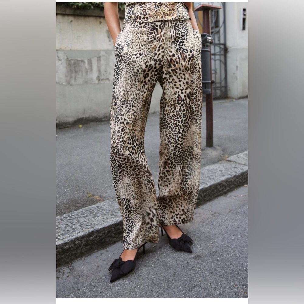 Brand New Size XL

New ZARA Animal Print Straight leg pants